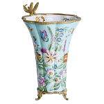 Ваза со стрекозой из фарфора с бронзовыми элементами Paradise Dragonfly варинант исполнения - 2 | Loft Concept в Краснодаре