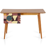 Письменный стол с принтом на ящиках Elise Desk варинант исполнения - 11 | Loft Concept в Краснодаре