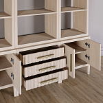 Модульный стеллаж Primo из трех составных элементов Светлый дуб варинант исполнения - 5 | Loft Concept в Краснодаре