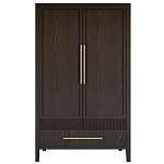 Шкаф платяной Primo с выдвижными ящиками шпон Темный орех варинант исполнения - 1 | Loft Concept в Краснодаре