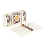 Настольный письменный набор из мрамора и креноида с гербом России Marble Accessory варинант исполнения - 2 | Loft Concept в Краснодаре