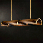 Люстра линейная полукруглой формы Wooden Horseshoe варинант исполнения - 7 | Loft Concept в Краснодаре