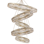 Вертикальная Многоярусная композиция из круглых Хрустальных светильников Elizabeth Золото варинант исполнения - 1 | Loft Concept в Краснодаре