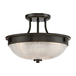 Потолочный светильник со стеклянным плафоном в виде купола Quoizel варинант исполнения - 7 | Loft Concept в Краснодаре