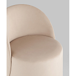 Пуф Loreen со спинкой вращающийся велюр молочный варинант исполнения - 2 | Loft Concept в Краснодаре