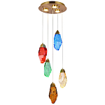 Потолочный светильник с пятью цветными плафонами Soar Colorful Lamp варинант исполнения - 3 | Loft Concept в Краснодаре