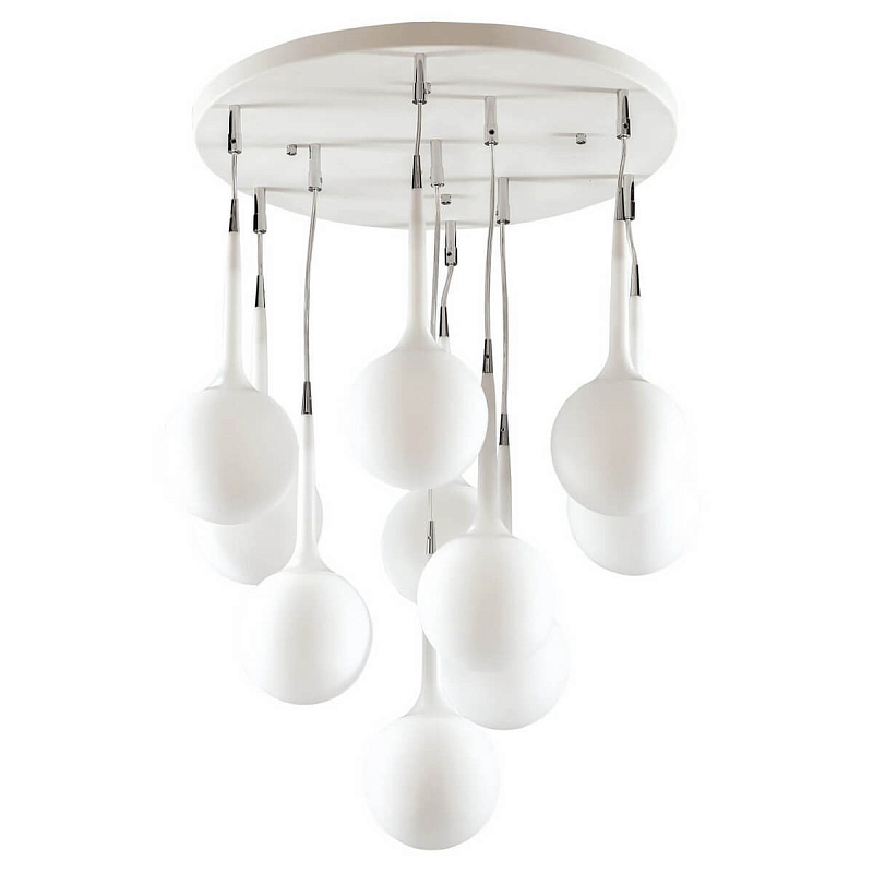 Люстра Faliero Ball 10 Light Хром Белый Люстра Faliero Ball 10 Light Хром Белый в Краснодаре | Loft Concept