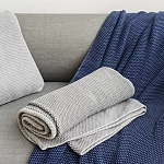 Плед из хлопка серого цвета Waffle Comfort варинант исполнения - 5 | Loft Concept в Краснодаре