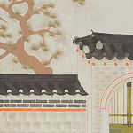 Обои ручная роспись The Art of Learning and Steps for the Flowers by Teo Yang Original colourway on Icefield India tea paper варинант исполнения - 2 | Loft Concept в Краснодаре