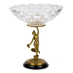 Чаша стеклянная прозрачная на бронзовой подставке с фигуркой девушки Eden Garden варинант исполнения - 1 | Loft Concept в Краснодаре