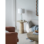 Столик приставной с круглой столешницей Textured Cream Table варинант исполнения - 6 | Loft Concept в Краснодаре