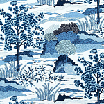 Ткань Blue landscape синий пейзах T3-89 варинант исполнения - 2 | Loft Concept в Краснодаре