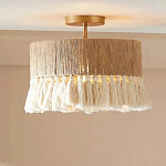 Люстра круглая плетеная с кисточками Solar Glow варинант исполнения - 5 | Loft Concept в Краснодаре