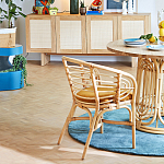 Кресло из ротанга с сиденьем из велюра Vini Rattan Armchair варинант исполнения - 6 | Loft Concept в Краснодаре