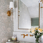 Зеркало прямоугольное в фактурной золотой раме Reflective Fabric варинант исполнения - 3 | Loft Concept в Краснодаре