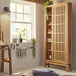 Шкаф из массива тика Okino Wood Cabinet варинант исполнения - 8 | Loft Concept в Краснодаре