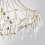 Люстра подвесная из металла с хрустальными прозрачными подвесками Quasar 81 варинант исполнения - 7 | Loft Concept в Краснодаре