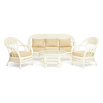 Комплект уличной мебели из ротанга Clara белый варинант исполнения - 1 | Loft Concept в Краснодаре