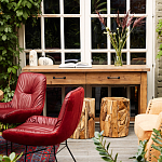 Деревянная консоль с двумя ящиками Pio Wooden Console варинант исполнения - 2 | Loft Concept в Краснодаре