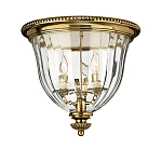 Потолочный светильник цвета латунь с прозрачным плафоном в форме чаши Hinkley варинант исполнения - 8 | Loft Concept в Краснодаре