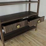 Стеллаж с двумя ящиками Elsa Dreams Walnut варинант исполнения - 3 | Loft Concept в Краснодаре