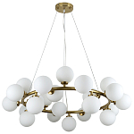 Кольцевая люстра с белыми стеклянными  плафонами в форме шара Berries Chandelier варинант исполнения - 2 | Loft Concept в Краснодаре
