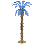 Торшер Glass Decorated Palm Floor Lamp Blue Листья Пальмы  варинант исполнения - 6 | Loft Concept в Краснодаре
