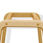 Барный стул со спинкой и мягкой обивкой с ромбами на 4-х деревянных ножках Голубой Велюр Ava Charm варинант исполнения - 5 | Loft Concept в Краснодаре