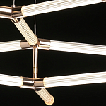 Люстра с геометрической конструкцией из вытянутых цилиндрических плафонов Hex Scaffold  варинант исполнения - 6 | Loft Concept в Краснодаре