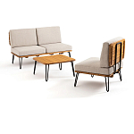 Двухместный диван из акации без подлоконтиков Amra варинант исполнения - 2 | Loft Concept в Краснодаре