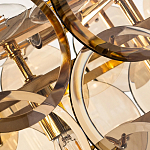 Люстра с круглыми стеклянными подвесками Cardiel Amber Glass Chandelier варинант исполнения - 6 | Loft Concept в Краснодаре