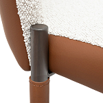 Стул мягкий с обивкой из рогожки и экокожи Contrasting Performance варинант исполнения - 2 | Loft Concept в Краснодаре