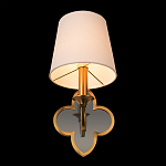 Бра с белым текстильным абажуром и фигурным основанием с зеркальной вставкой Vitorino варинант исполнения - 4 | Loft Concept в Краснодаре