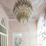 Обои ручная роспись в стиле Арт-деко Symphony Colourway SC-105 on Himalayan Rose silk dupion варинант исполнения - 2 | Loft Concept в Краснодаре