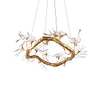 Люстра подвесная с прозрачными стеклянными птичками на ветвях Диаметр 80 см Serip Voa варинант исполнения - 7 | Loft Concept в Краснодаре