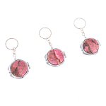 Зеркало брелок складное двухстороннее из натурального камня Родонит Stone Mirrors варинант исполнения - 8 | Loft Concept в Краснодаре