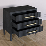 Тумба Primo  с тремя ящиками шпон Черный дуб варинант исполнения - 4 | Loft Concept в Краснодаре