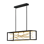 Люстра прямоугольная черного цвета с декором в виде ветвей в золотой отделке Hinkley варинант исполнения - 2 | Loft Concept в Краснодаре