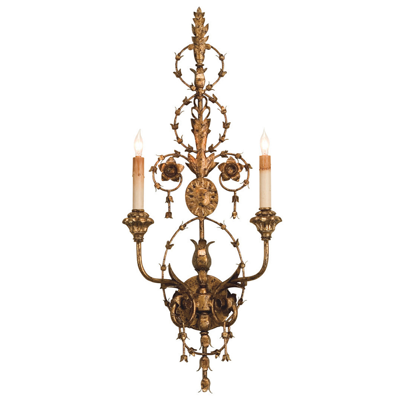 Бра настенное с цветочным мотивом Vintage Luxury Винтажное Светлое Золото Бра настенное с цветочным мотивом Vintage Luxury Винтажное Светлое Золото в Краснодаре | Loft Concept