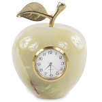 Часы настольные в виде яблока из натурального камня Оникс Stone Clock варинант исполнения - 1 | Loft Concept в Краснодаре