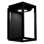 Уличный настенный светильник прямоугольной формы черного цвета Geometric Glow варинант исполнения - 1 | Loft Concept в Краснодаре