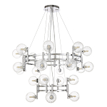 Люстра подвесная с двумя ярусами и 24-ю рельефными прозрачными плафонами из стекла Perforated Glass Bubbles варинант исполнения - 2 | Loft Concept в Краснодаре