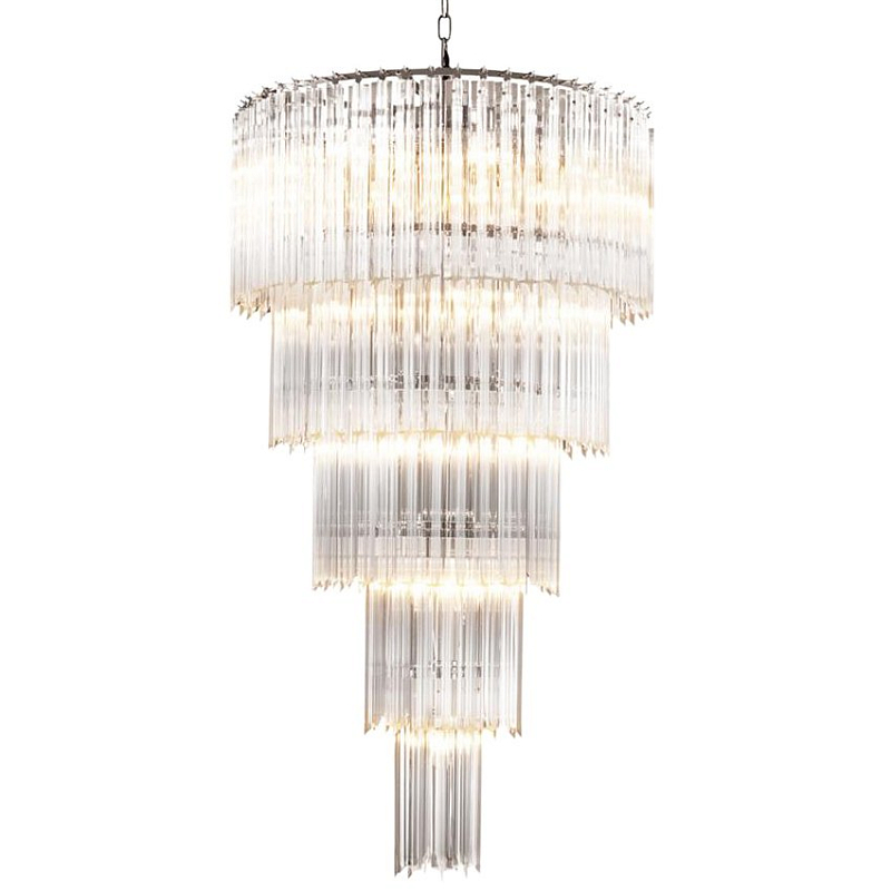 Люстра Chandelier Alpina L Никель Прозрачный (Transparent) в Краснодаре | Loft Concept 