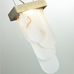 Подвесной светильник с белыми вертикальными элементами Alabaster Totem варинант исполнения - 11 | Loft Concept в Краснодаре