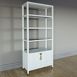 Стеллаж со стеклянными полками Elsa Dreams White варинант исполнения - 1 | Loft Concept в Краснодаре