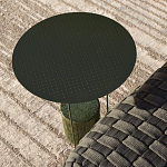 Дизайнерский круглый кофейный стол из металла с мраморным декором PANNA COTTA Coffee Table варинант исполнения - 4 | Loft Concept в Краснодаре