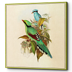 Постер на холсте с изображением птиц и цветов Blooming Birds Poster варинант исполнения - 6 | Loft Concept в Краснодаре