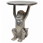 Столик с подстольем в виде обезьянки Bombay Nickel варинант исполнения - 1 | Loft Concept в Краснодаре