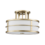 Потолочный светильник с белым матовым абажуром в металлическом каркасе Feiss варинант исполнения - 1 | Loft Concept в Краснодаре