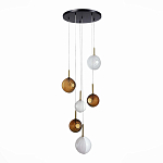 Люстра светодиодная с сферическими стеклянными плафонами Splatter варинант исполнения - 3 | Loft Concept в Краснодаре